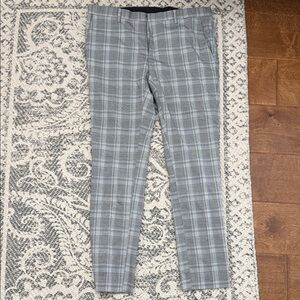 Gray Plaid Men's Pants